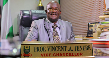 The Vice Chancellor of the National Open University of Nigeria - Prof. Vincent A Tenebe